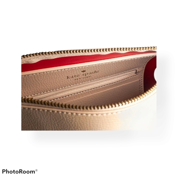 New Kate Spade tan and red leather cross body bag - Picture 9 of 10